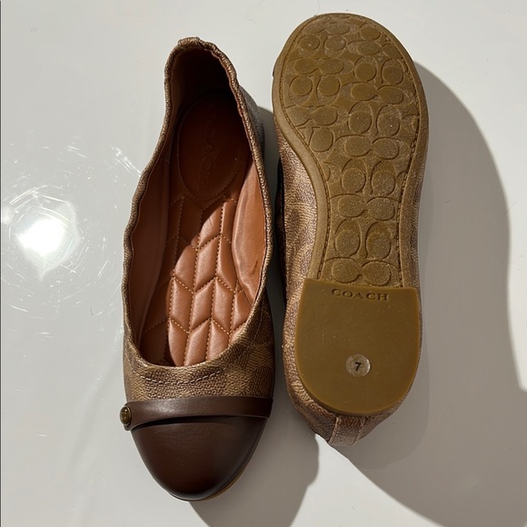 Coach Tan and Brown Flats - Picture 12 of 14
